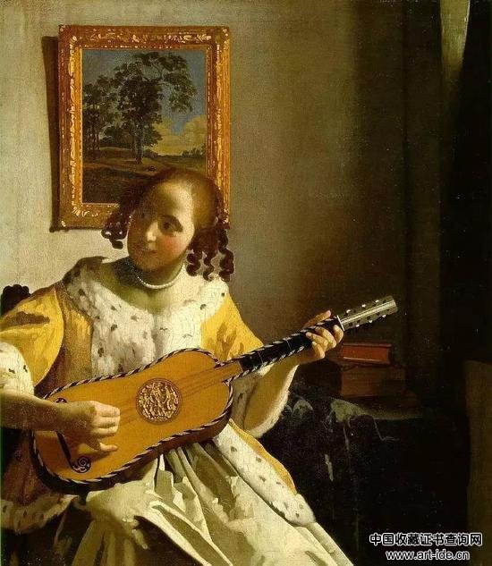 维米尔 《弹吉他的少女》