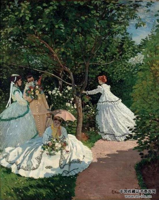 莫奈《花园中的女人》 1866