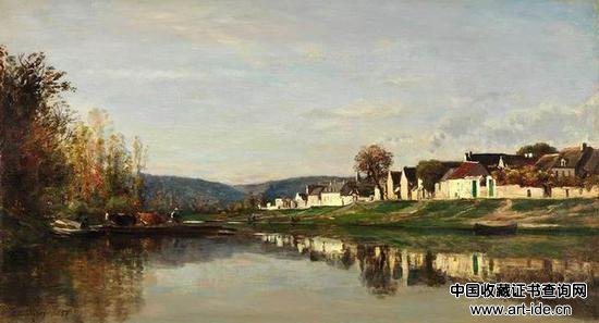 查尔斯·弗朗索瓦·道拜尼 《格劳顿村庄》 1857