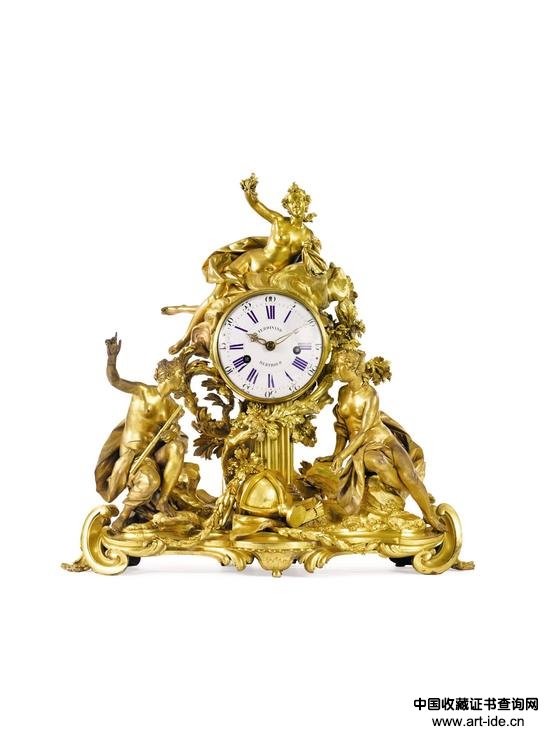 Property from a Distinguished Private Asian Collection_A   Large Louis XVI Ormolu Mantle Clock