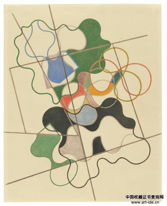 苏菲·陶柏-阿尔普，《Geometric and Undulating》，1941年