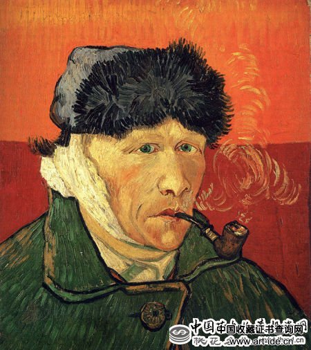  TOP3.《耳朵缠着绷带的肖像》(Self-portrait with bandaged ear，1889)，7150万美元