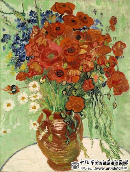 TOP4.《雏菊与罂粟花》(Still Life, Vase with Daisies and Poppies，1890)，6176.5万美元